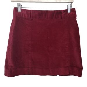 Red Velvet Mini Skirt
